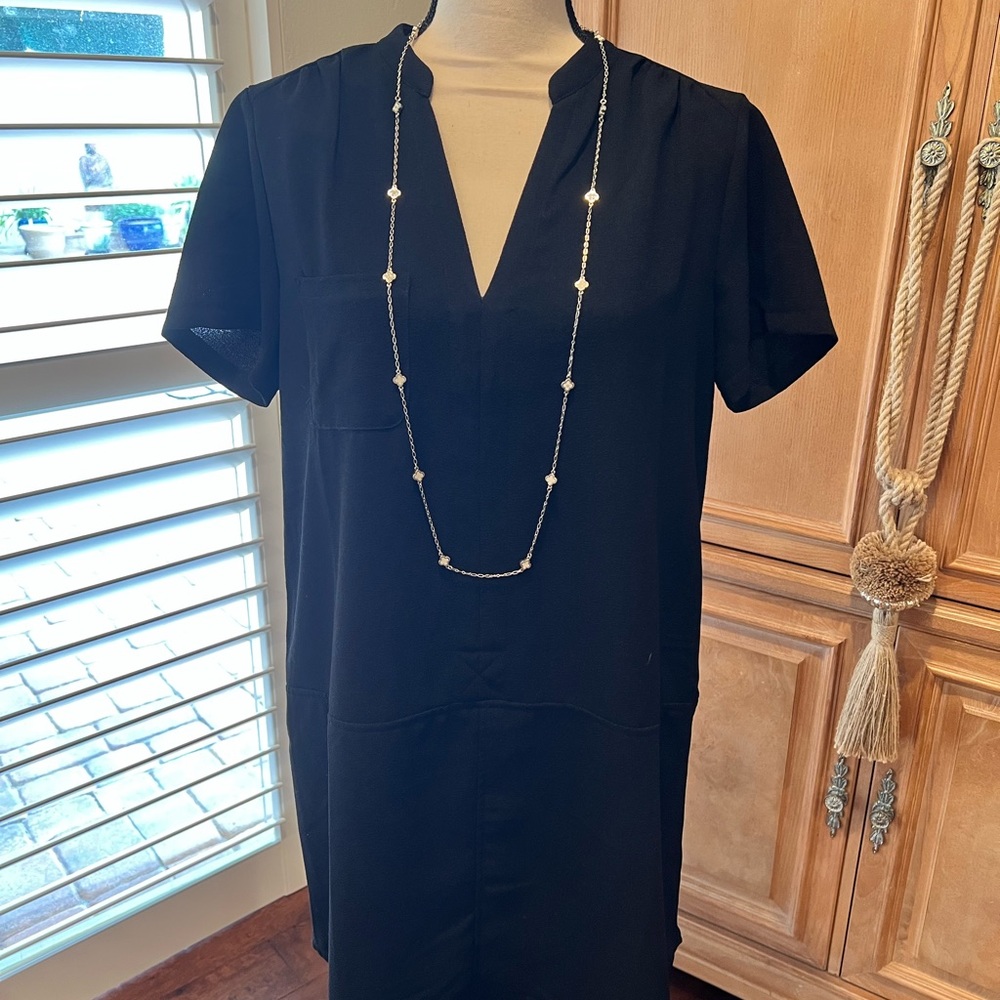 Lush black casual day dress